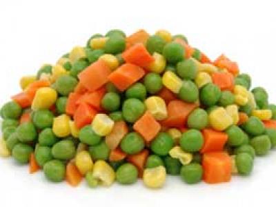 Vegetales mixtos enlatados 15 Kg caja plástica